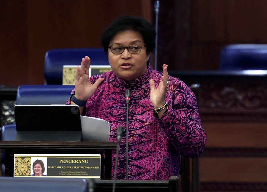 Minister in the Prime Minister’s Department (Law and Institutional Reform) Datuk Seri Azalina Othman said several engagement sessions had been conducted throughout last year and this year. — FotoBernama