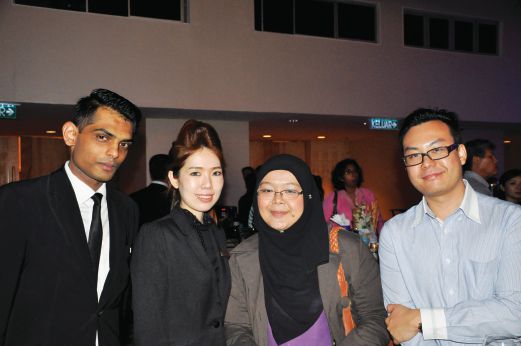  (From left) Benedict Anthony, Tess Ooi, Nurhaliza Mat Piah and Yip Loong Fatt.