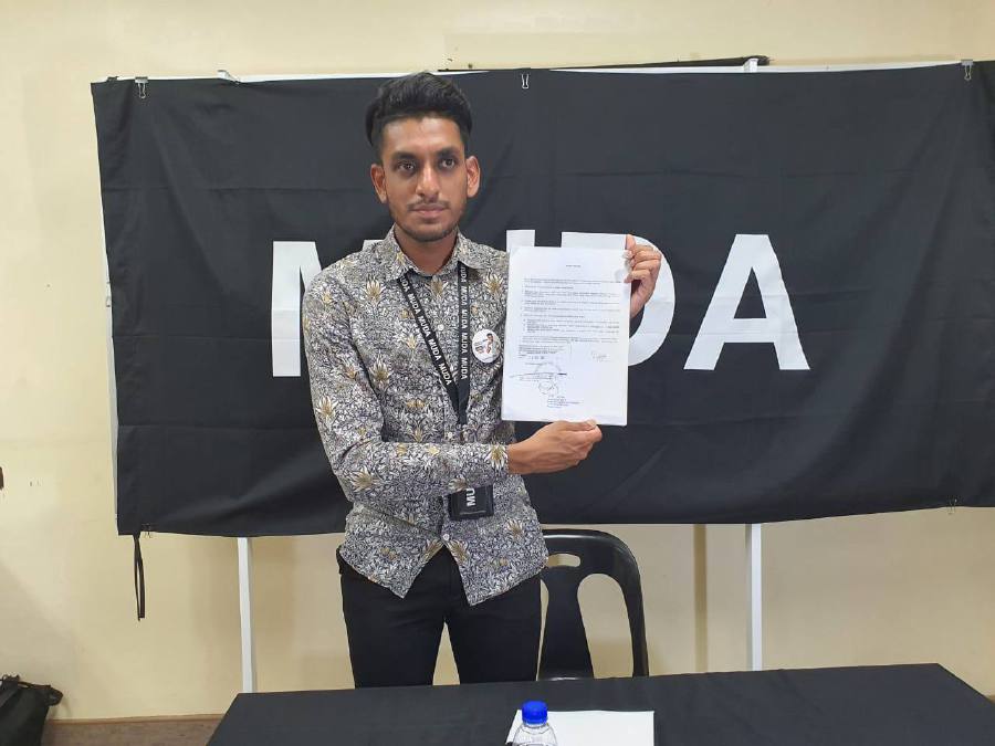 The Malaysian United Democratic Alliance (Muda) candidate contesting in the Kepala Batas parliamentary constituency, Danial Abdul Majeed, has debts of more than RM100,000. - NSTP/ Courtesy of MUDA