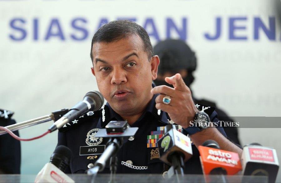 Federal Narcotics Criminal Investigation Department director Datuk Ayob Khan Mydin Pitchay said the number included five senior officers from an enforcement agency in Pahang. - NSTP/MIKAIL ONG.