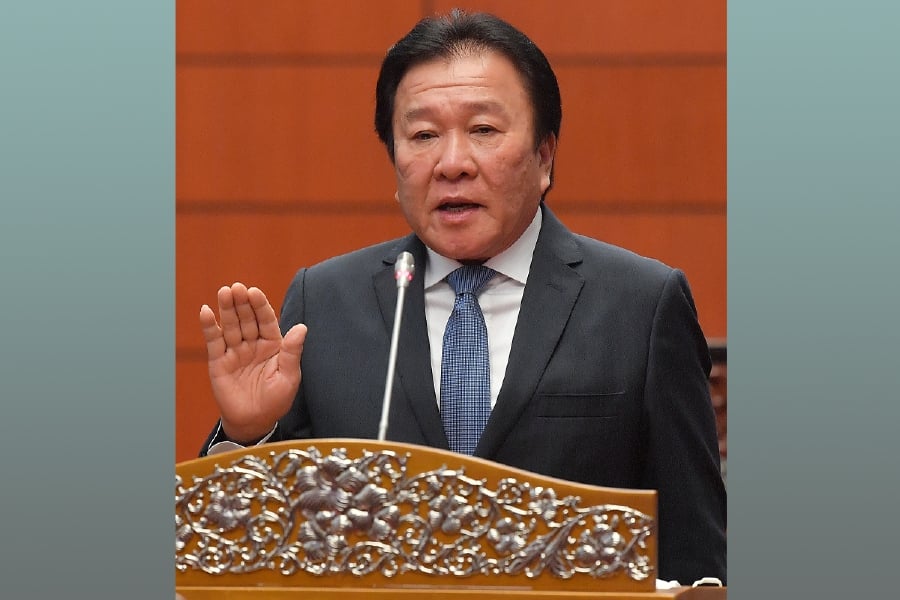 The Sabah State Legislative Assembly today approved the motion to elect Datuk Bobbey Ah Fang Suan as a member of the Dewan Negara for the second term, starting Jan 5 next year. - Bernama file pic
