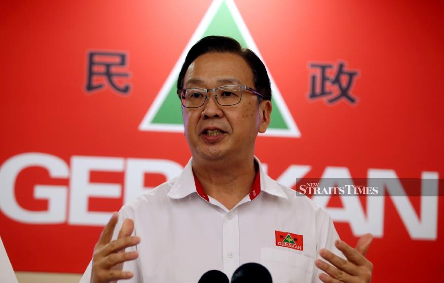 Gerakan president Datuk Dr Dominic Lau said the party had submitted 70 names to the Perikatan Nasional (PN) Supreme Council for consideration. - NSTP/HAIRUL ANUAR RAHIM