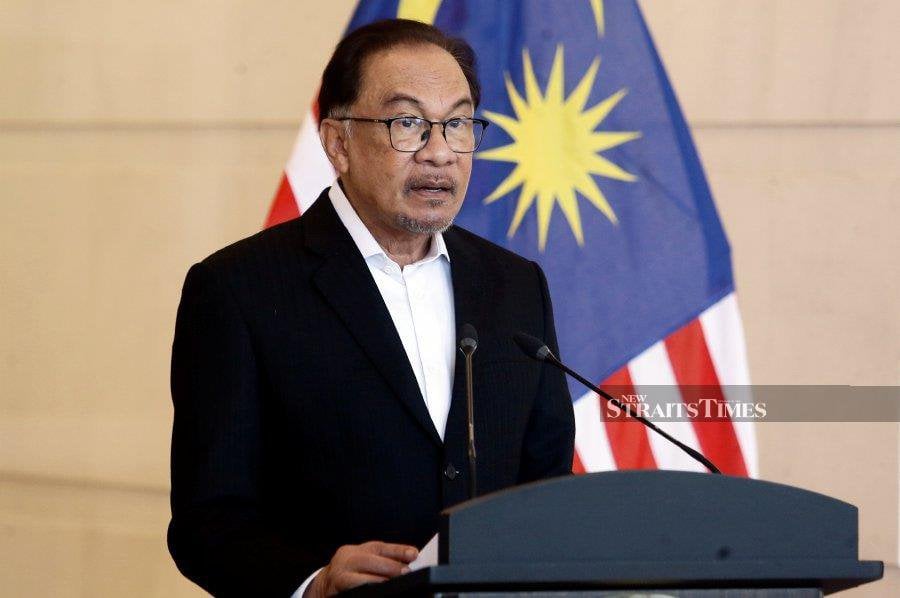 Prime Minister Datuk Seri Anwar Ibrahim said the unity government must work harder and more diligently in 2024.- NSTP/MOHD FADLI HAMZAH