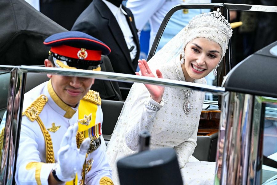 The recent royal wedding of Brunei’s Pengiran Muda ‘Abdul Mateen Bolkiah and Pengiran Anak Isteri Dayang Anisha Rosnah has attracted worldwide attention for various reasons. - AFP pic