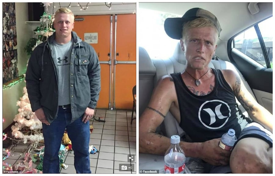 Jennifer Salfen-Tracy posted before and after images of Cody Bishop, taken just seven months apart. Pic Courtesy of Daily Mail