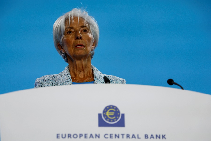European Central Bank (ECB) President Christine Lagarde speaks during a press conference following the ECB's monetary policy meeting in Frankfurt, Germany. Reuters pic