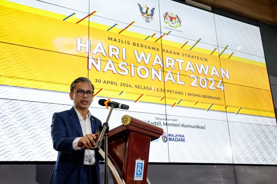 Minister of Communications Fahmi Fadzil is expected to officiate the conference, which will be held at the St. Regis Kuala Lumpur. - BERNAMA pic