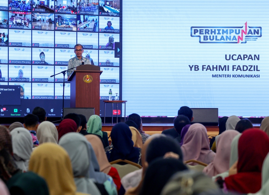 In his speech earlier, Fahmi also called on the ministry’s staff to fully utilise artificial intelligence (AI) to enhance work productivity. - BERNAMA pic