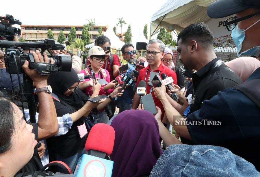Unity government spokesman Fahmi Fadzil was non-committal when asked if there are discussions about Pas joining the unity government. - NSTP/MIKAIL ONG