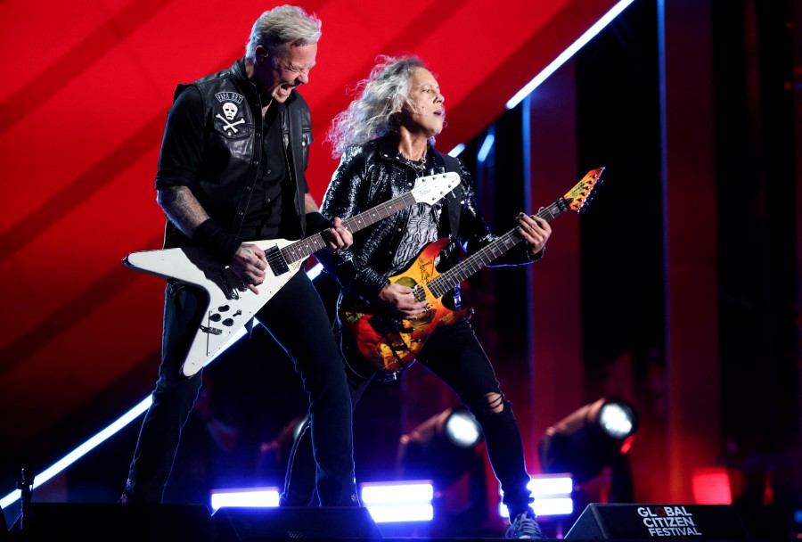 Metallica performs at the Global Citizen Concert in New York City. - Reuters pic