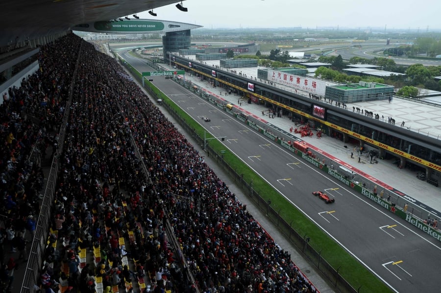 (FILES) Two years ago the Shanghai International Circuit hosted a Covid hospital, but this weekend it will stage Formula One once more as the sport returns to China for the first time since the pandemic. (Photo by WANG ZHAO / AFP)