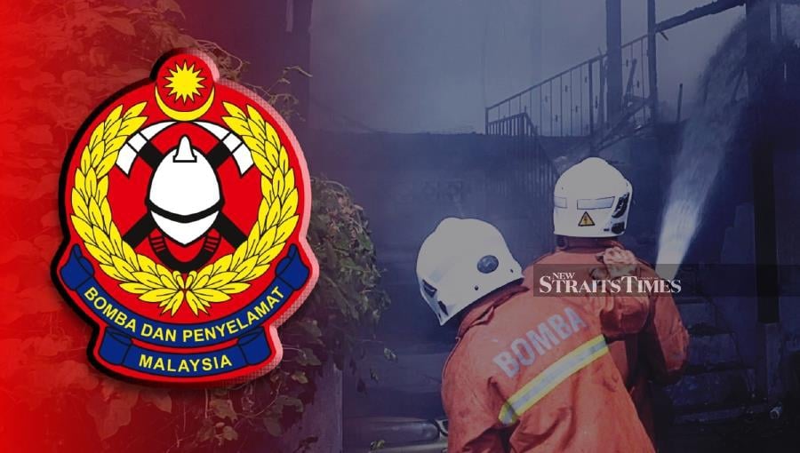 Two units of a police quarters at the Tanjung Malim Police Station in Tanjung Malim, were destroyed in a fire this afternoon, but no human casualties were reported. - File pic