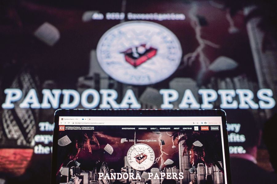 The Panama and Pandora Papers are good examples, revealing the identities of covert owners of offshore companies, incognito bank account ealings of the global elite. - AFP file pic