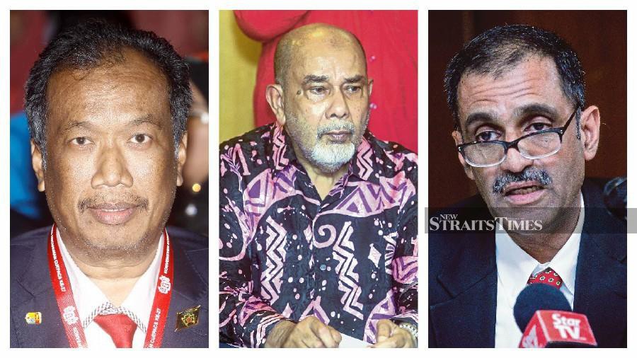 From left: Abdul Rahman Mohd Nordin, Tan Sri Dr Syed Hamid Albar and Dr Muhammad Mohan. - NSTP file pic