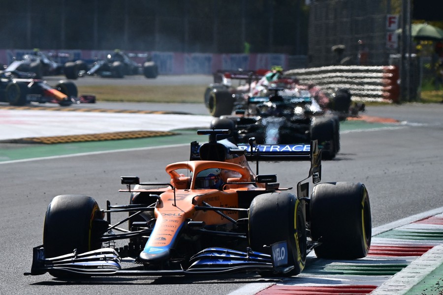 F1 2021: Australian Daniel Ricciardo salutes at Monza in famous McLaren  one-two finish