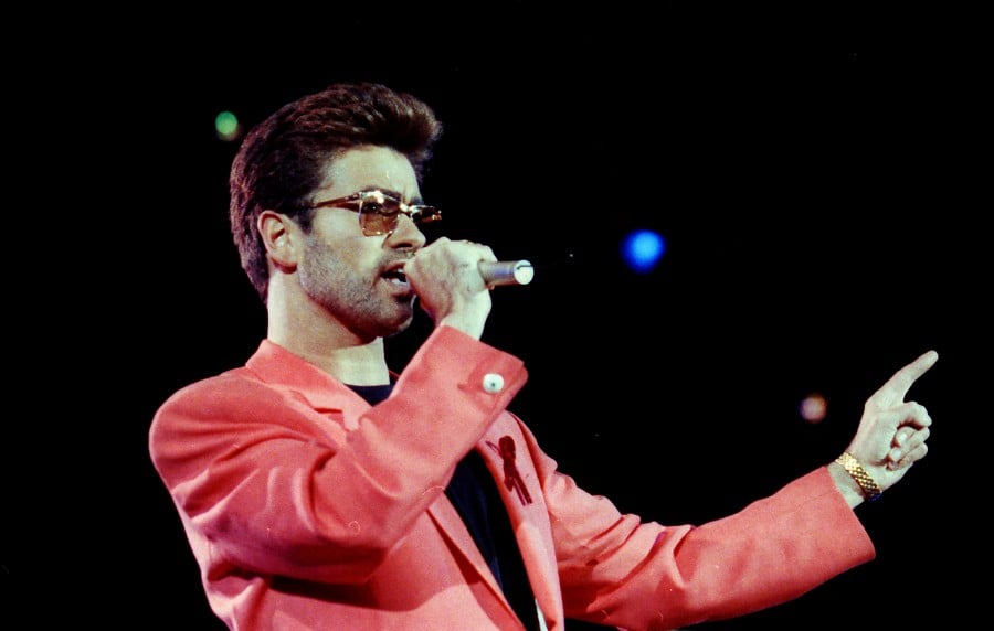 Singer George Michael performs at the Freddie Mercury Tribute Concert for AIDS Awareness at Wembley Stadium in London, Britain, April 20, 1992. - REUTERS PIC