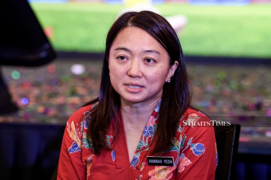 Youth and Sports Minister Hannah Yeoh at the launch of the National Women’s League in Kuala Lumpur on Thursday. BERNAMA PIC