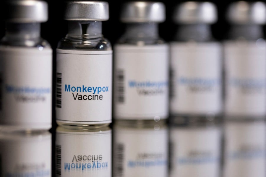 FILE PHOTO: Mock-up vials labeled "Monkeypox vaccine" are seen in this illustration taken. - REUTERS/Dado Ruvic/Illustration/File Photo