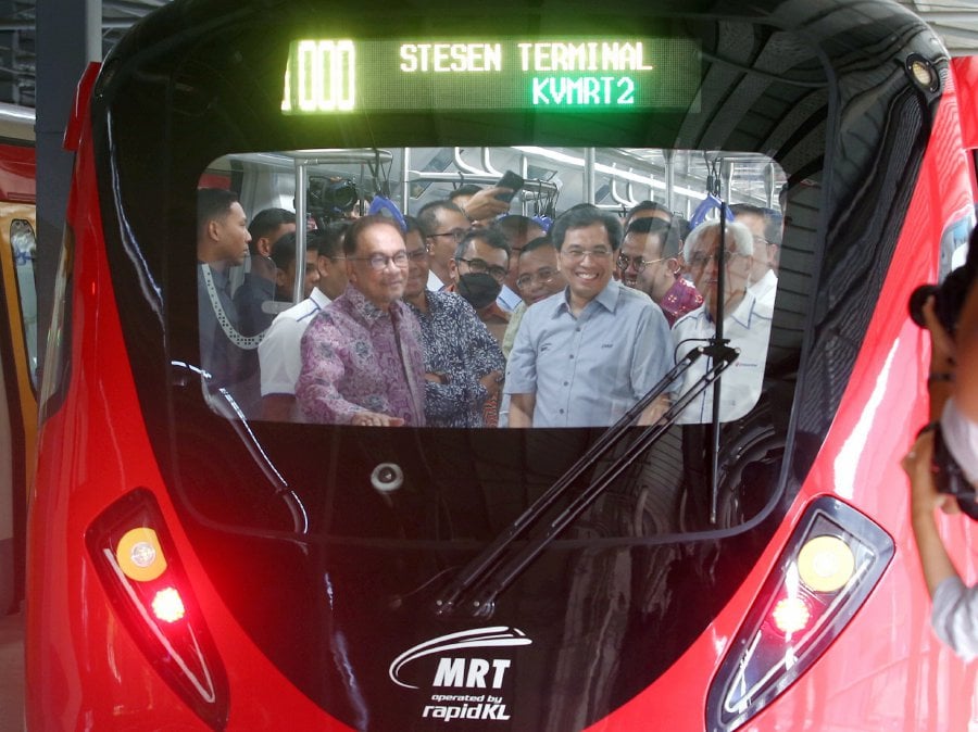 On March 16, 2023, Prime Minister Datuk Seri  Anwar Ibrahim officially launched the MRT Putrajaya Line. - NSTP/EIZAIRI SHAMSUDIN