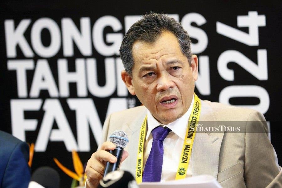 “If it involves a FAM staff, an internal investigation will be launched,” said FAM president Datuk Hamidin Amin during the congress. - NSTP/AIZUDDIN SAAD
