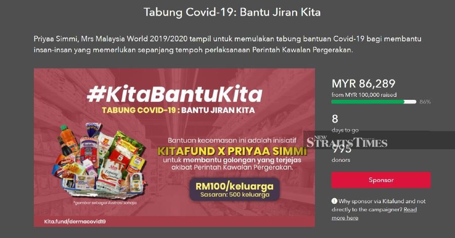 Help Kitafund to raise RM100,000