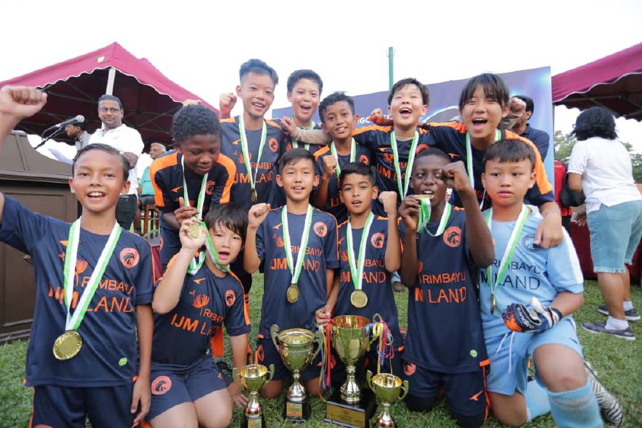 The Destiny FDC team with their medals after winning the Milo RSC Under-12 International 7s recently. 
