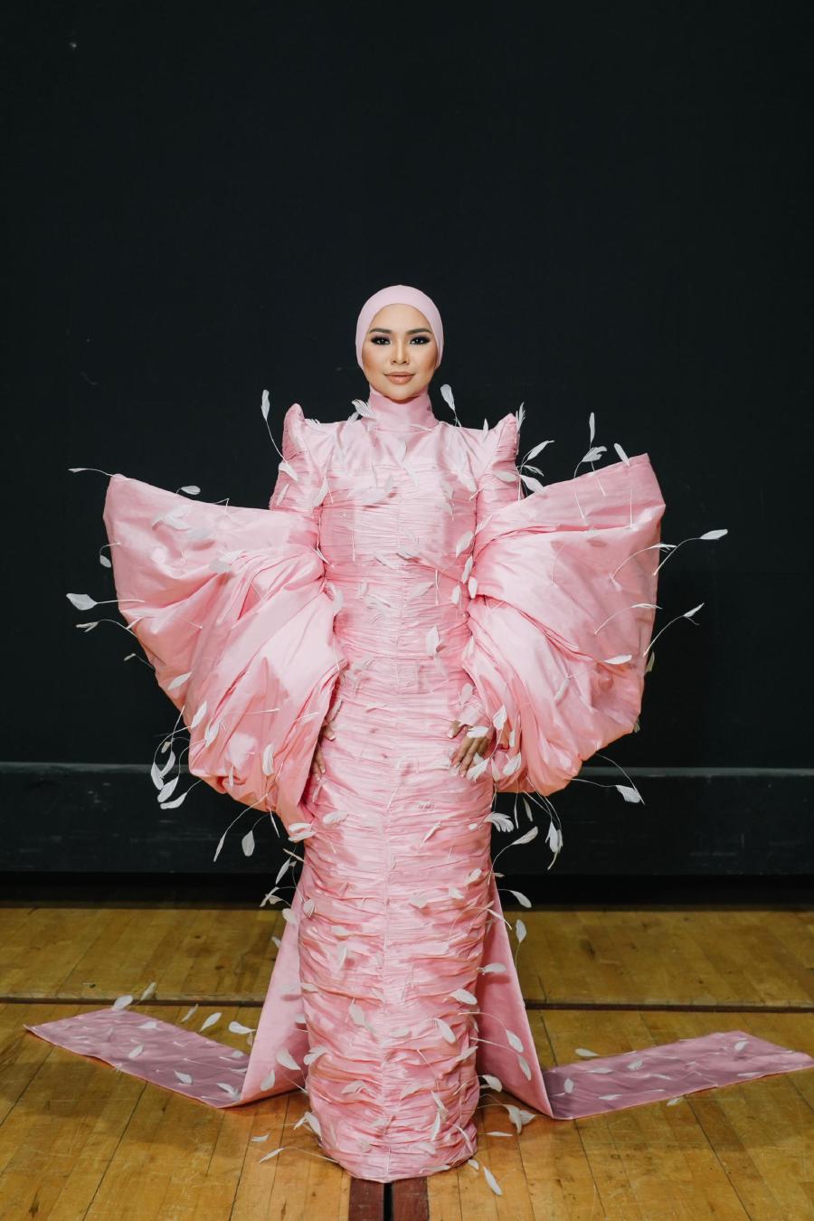 Ezuwan created this ensemble for Aina to wear for her performance in Seoul last year. Photo courtesy of Ezuwan Ismail