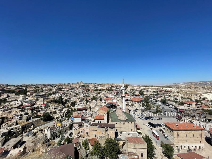 View of the town from the viewpoint of Ortahisar Castle.