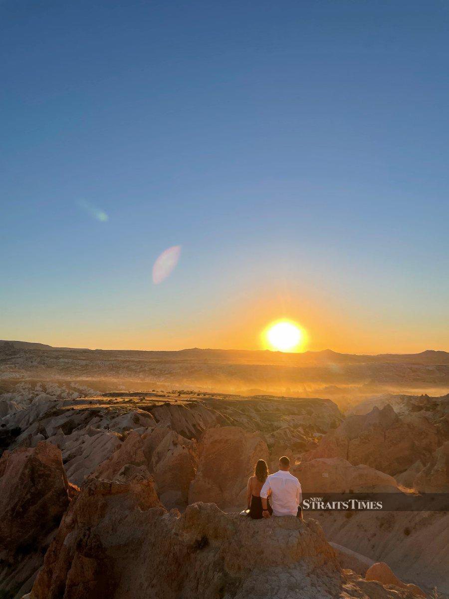 The best spot for sunset in the Red Valley of Cappadocia.