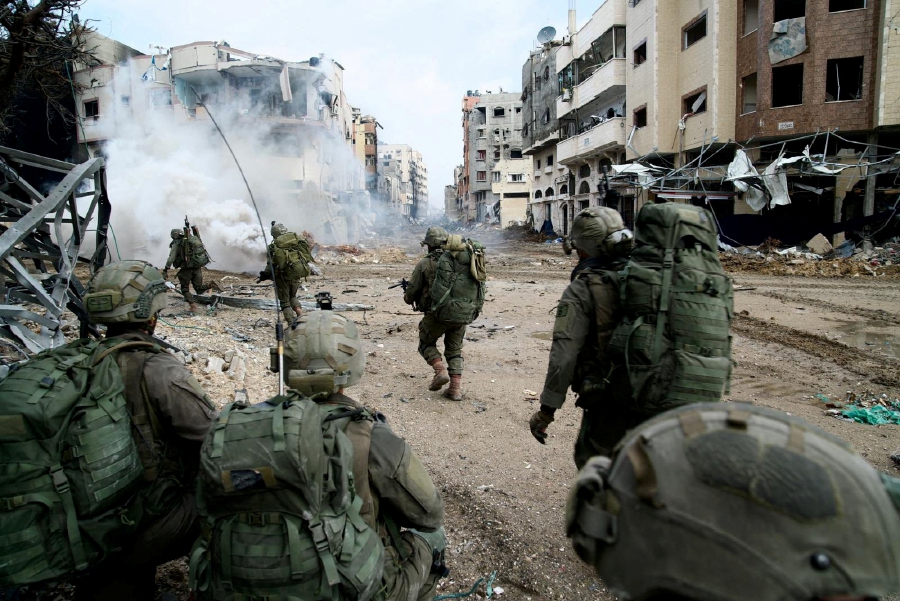Israeli soldiers operate in the Gaza Strip amid the ongoing conflict between Israel and the Palestinian fighter group Hamas. (Israel Defense Forces/Handout via REUTERS)