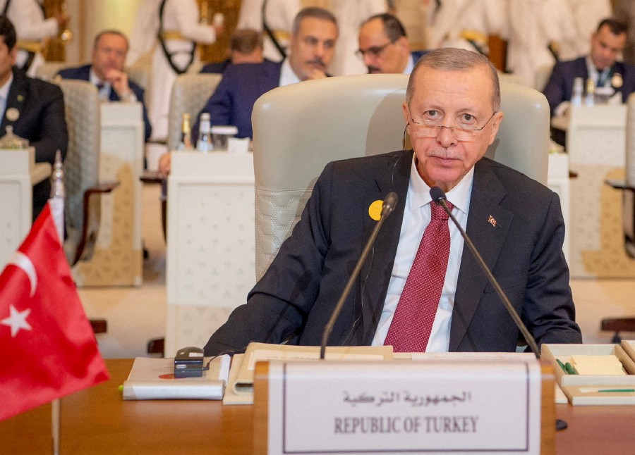 Turkey's President Tayyip Erdogan attends Organisation of Islamic Cooperation (OIC) summit in Riyadh, Saudi Arabia, November, 11, 2023. REUTERS PIC