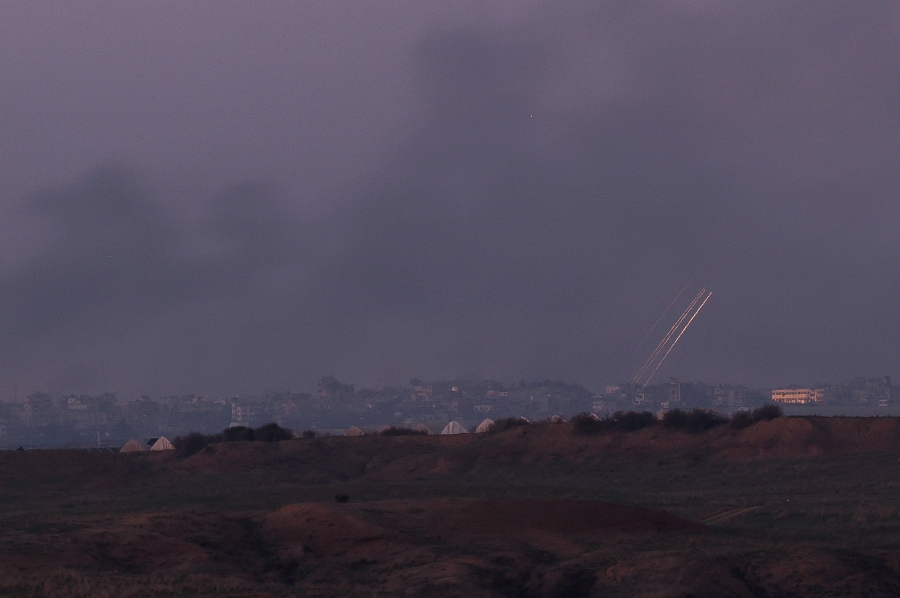 Rockets are launched from Gaza, amid the ongoing conflict between Israel and the Palestinian fighter group Hamas. (REUTERS/Athit Perawongmetha)