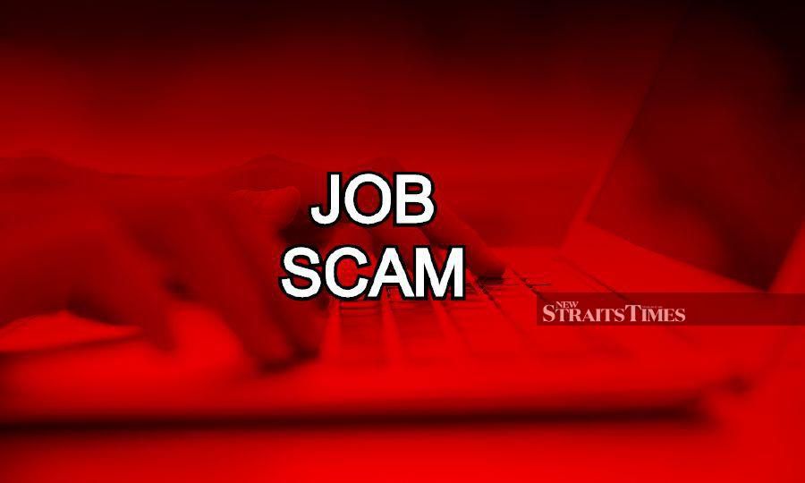 A job seeker was duped of RM22,000 by a scam after applying for a job. - NSTP/File pic