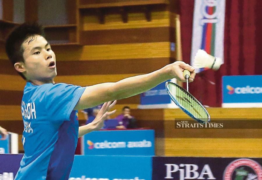  Up-and-coming singles shuttler Justin Hoh is convinced that the worst is behind him as he downplayed the impact of the latest injury setback.- NSTP/MOHD FADLI HAMZAH