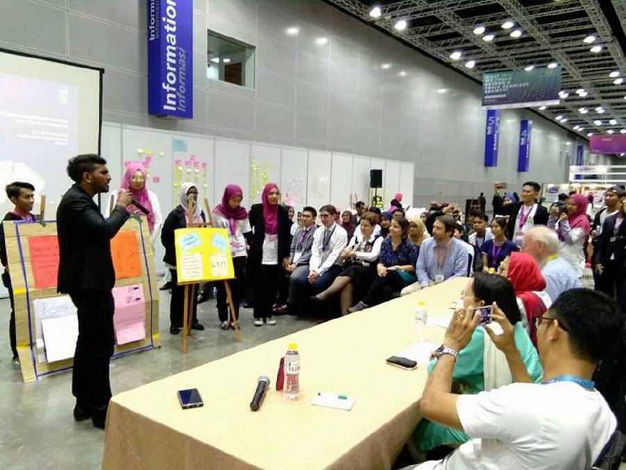 (File pix) Pitching at the Makerthon Challenge held in conjunction with the Global Entrepreneurship Community Summit.