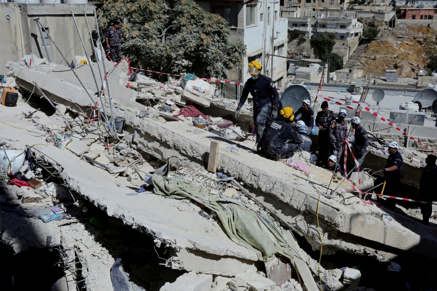 14 dead in Jordan building collapse as search ends | New Straits Times ...