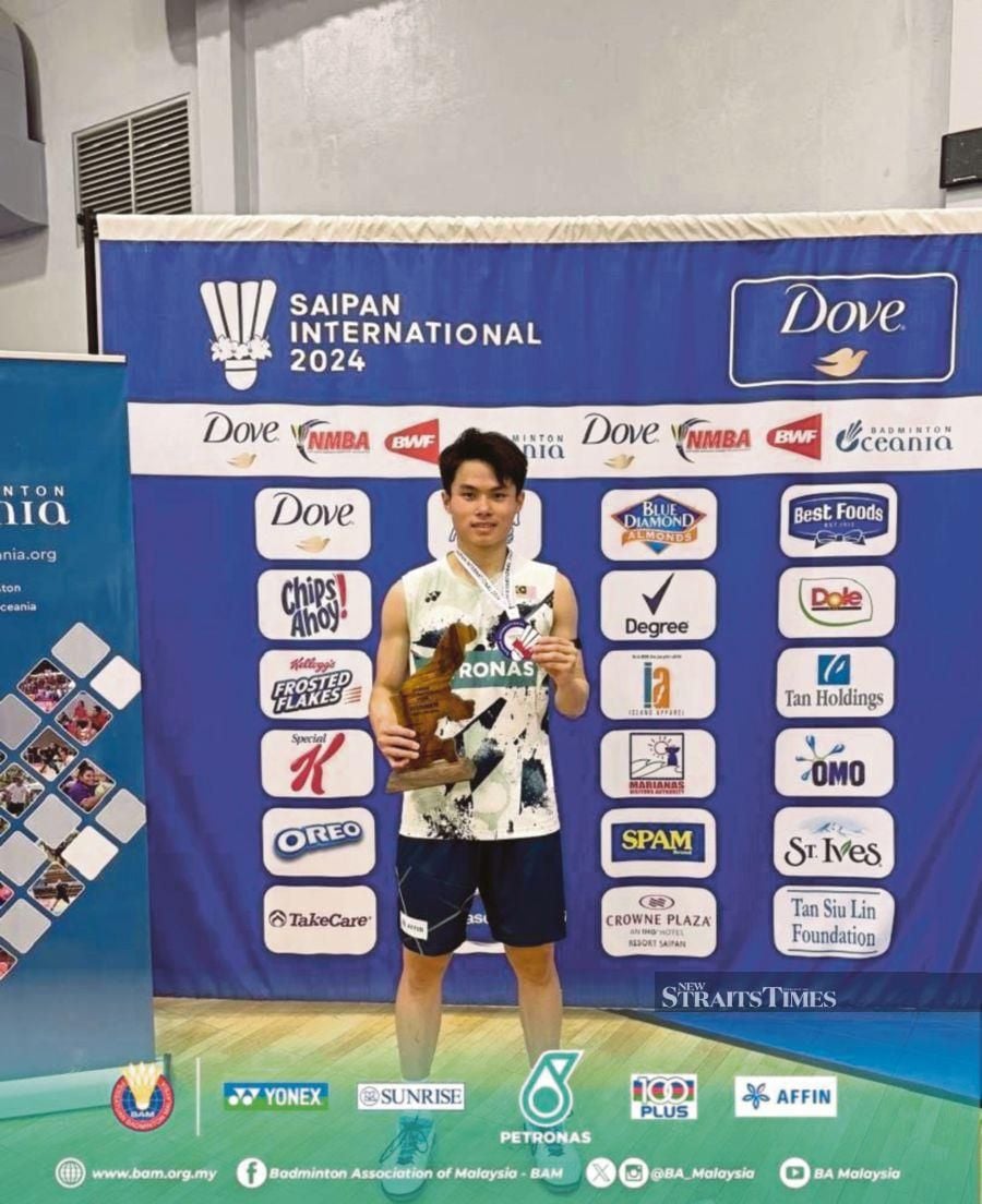 Shuttler Justin wins Saipan International title