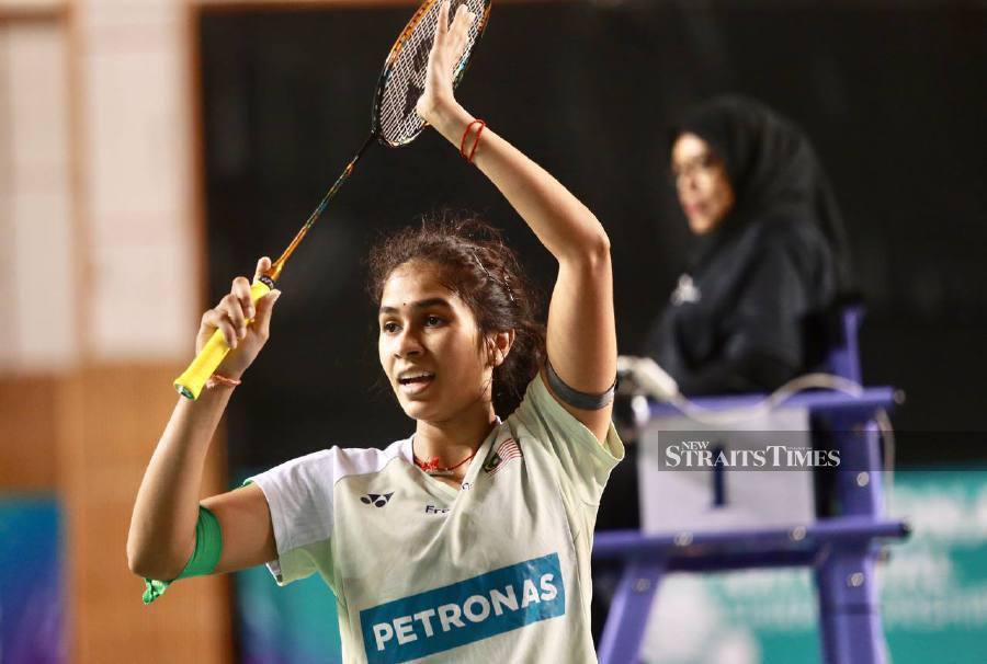 Malaysia’s No. 2 women’s singles player, K. Letshanaa, is confident that she and her teammates will comfortably see off the United Arab Emirates in the opening group tie on Wednesday. - NSTP file pic