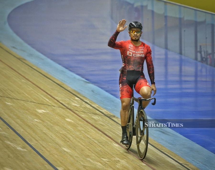 Azizulhasni (Terengganu), who competed in the Japan Track Cup series last week, said he was impressed with Ridwan's (Johor) performances. - NSTP/AZRUL EDHAM