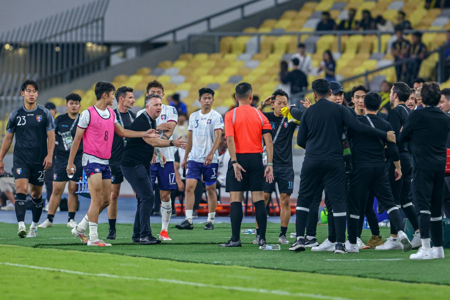 White was seen having an angry exchange with Pan Gon on the sideline during the match, and the two men had to be separated by officials. BERNAMA PIC