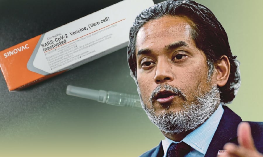 Science, Technology and Innovation Minister (Mosti) Khairy Jamaluddin will be the first person in the country to receive the Sinovac vaccine (Coronavac) when it arrives in the country this month. - NSTP/ AFP