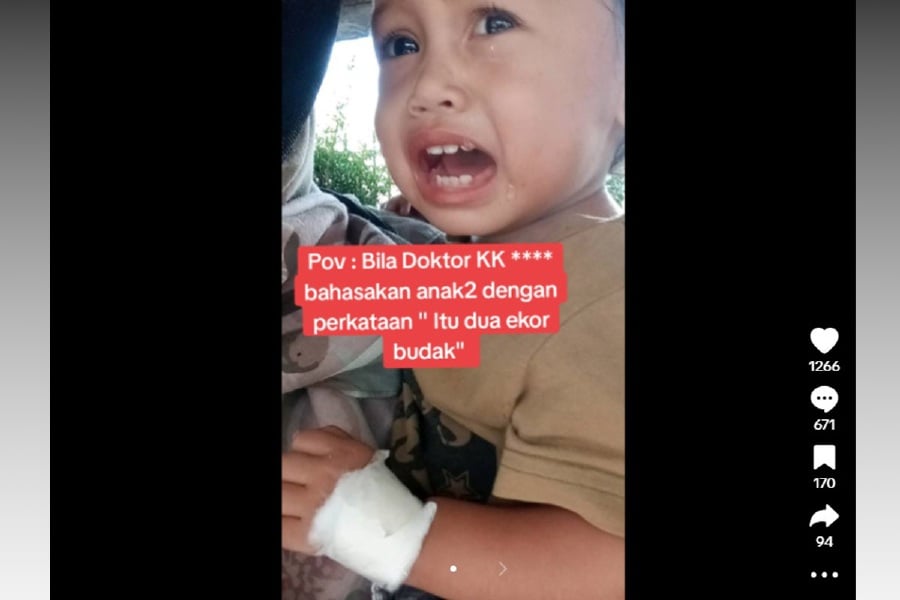 The Perak Health Department has reprimanded its medical officer who failed to communicate professionally and perform a good clinical examination of patients. - Screengrab from TikTok