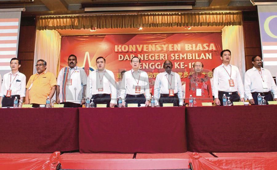 Anthony Loke was re-elected as Negri Sembilan DAP chairman during the 18th DAP Negri Sembilan Convention and Elections here today. (STR/ADZLAN SIDEK)