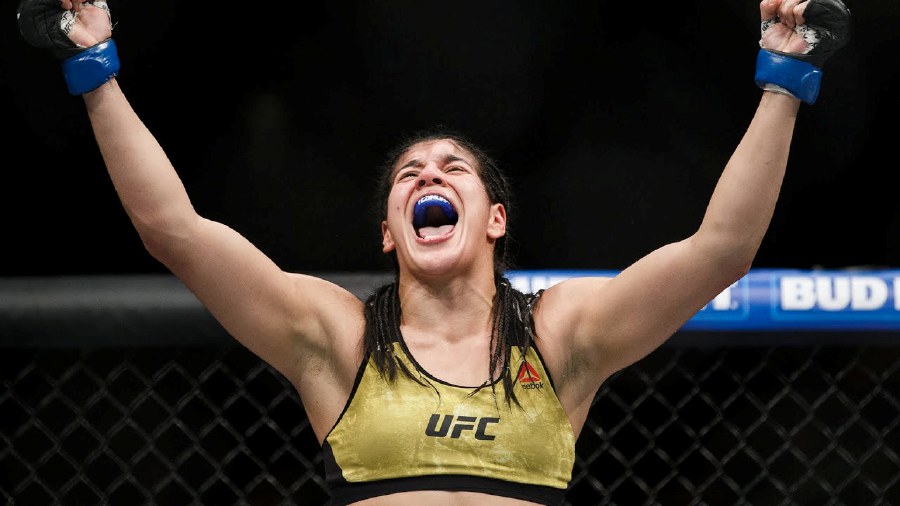 Ketlen Vieira (pic) defeated Holly Holm in the women’s bantamweight bout in the main event of UFC Fight Night. - Pic credit Facebook ketlenvieiramma