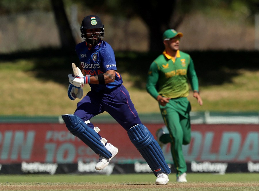 India's Virat Kohli in action against South Africa during First One Day International at the Boland Park, Paarl, South Africa. - REUTERS PIC