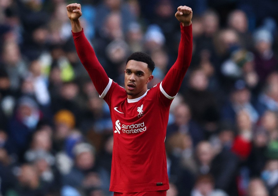 Liverpool vice-captain Trent Alexander-Arnold wants his side to grab all three points when they take on their opponents, but given Manchester City’s form at home, the right back said Saturday’s 1-1 draw is a step in the right direction. - AFP pic