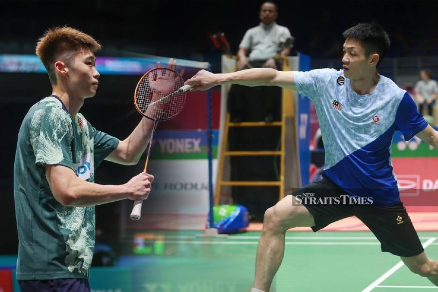 Former international Liew Daren (right) believes Ng Tze Yong holds the key to Malaysia's success at the Thomas Cup Finals in Chengdu, China from April 28-May 5. - NSTP pic