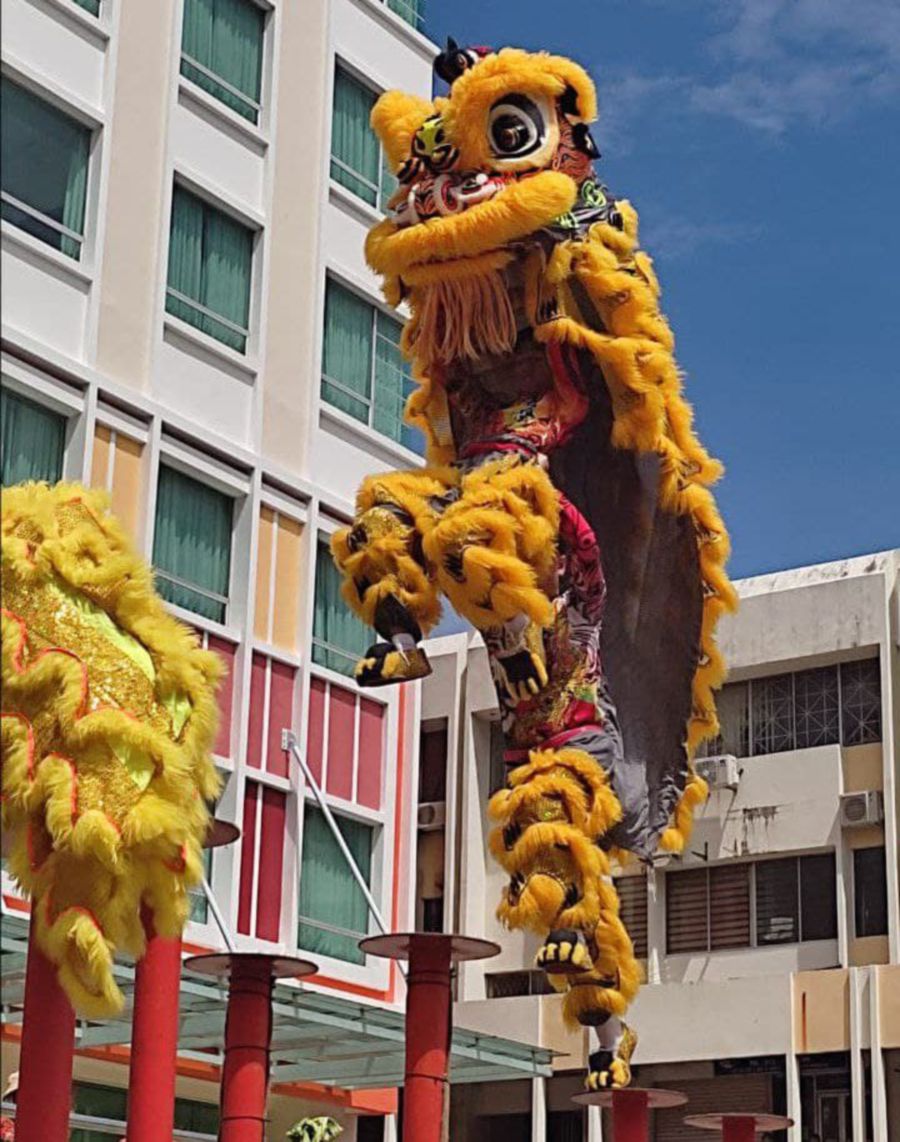Keong Fatt Lion and Dance Performance association famed for viral acrobatic moves saw cancellations due to Covid-19 in Sabah. - Pic courtesy of Bryan Wong