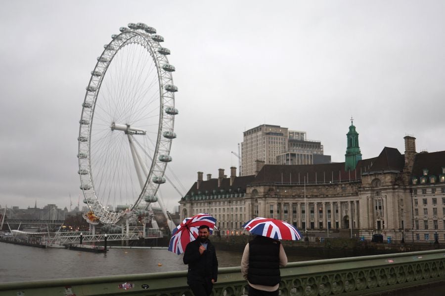 London. (Photo by HENRY NICHOLLS / AFP)