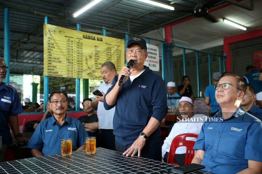 Perikatan Nasional chairman Tan Sri Muhyiddin Yassin said that Parti Pribumi Bersatu Malaysia will contest the Nenggiri state seat in Kelantan in the by-election set for Aug 17. — NSTP/MIKAIL ONG